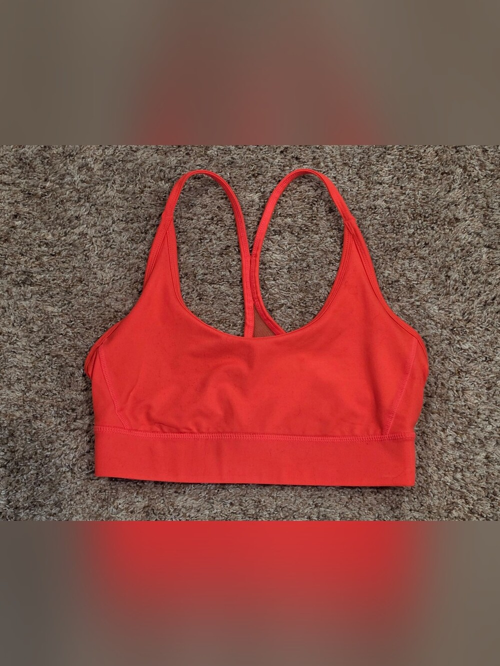 Joe Fresh Active Strappy Medium Impact Sports Bra Size S Small Neon Orange
